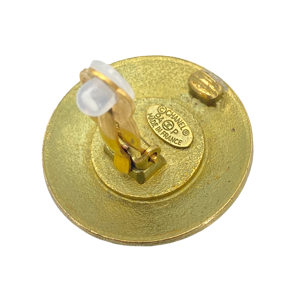 CHANEL VINTAGE EARRINGS COCOMARK ROUND ACCESSOR 94P 90271763