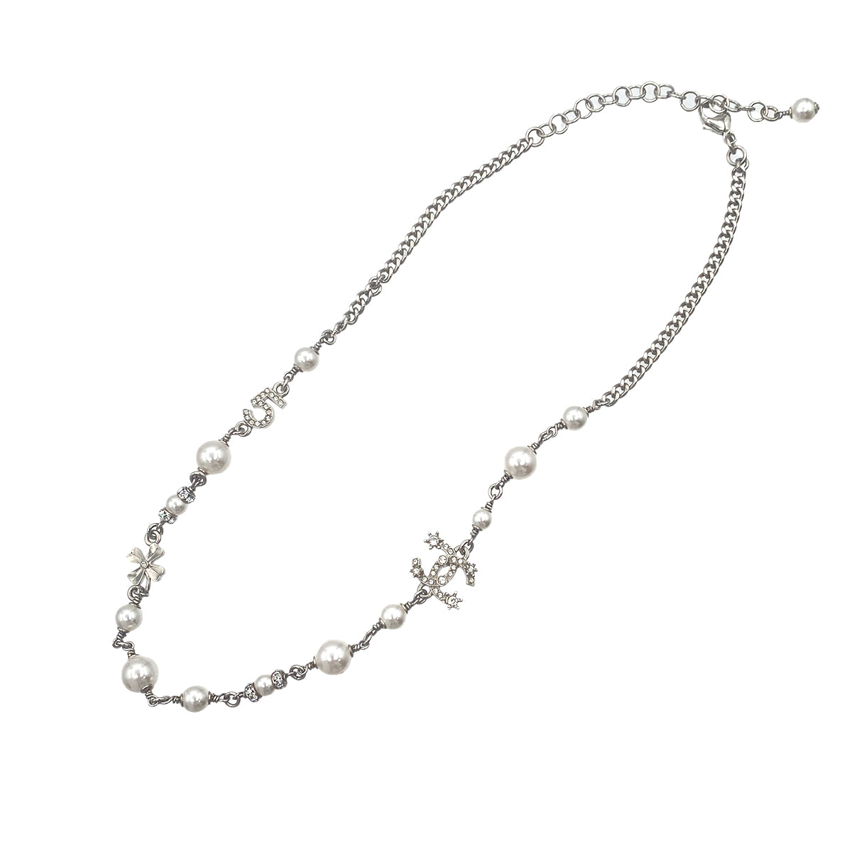 CHANEL NECKLACE COCOMARK FAKEPEARL RHINESTONE ACCESSORY F24V 90271767