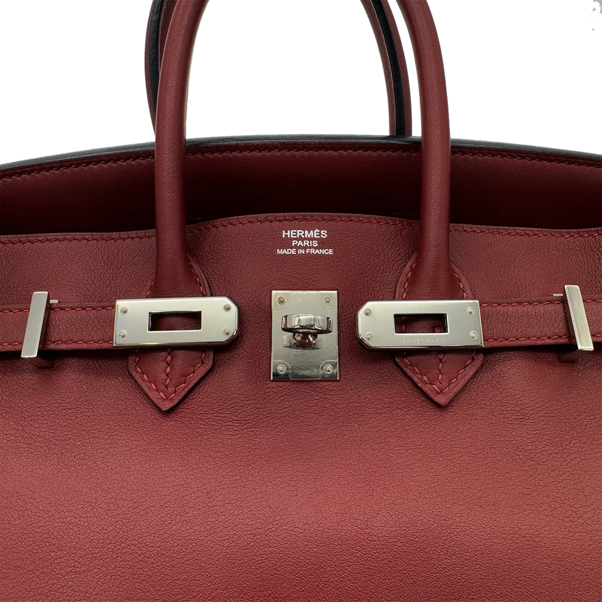 HERMES BIRKIN 25 ROUGE H SWIFT HAND BAG X SHW 90287101