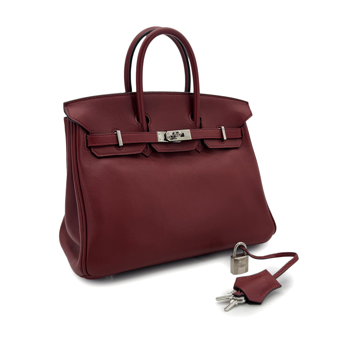 HERMES BIRKIN 25 ROUGE H SWIFT HAND BAG X SHW 90287101