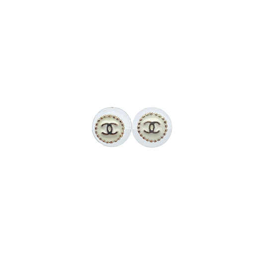 CHANEL EARRINGS COCOMARK WHITE ACCESSORY B18C 90271857