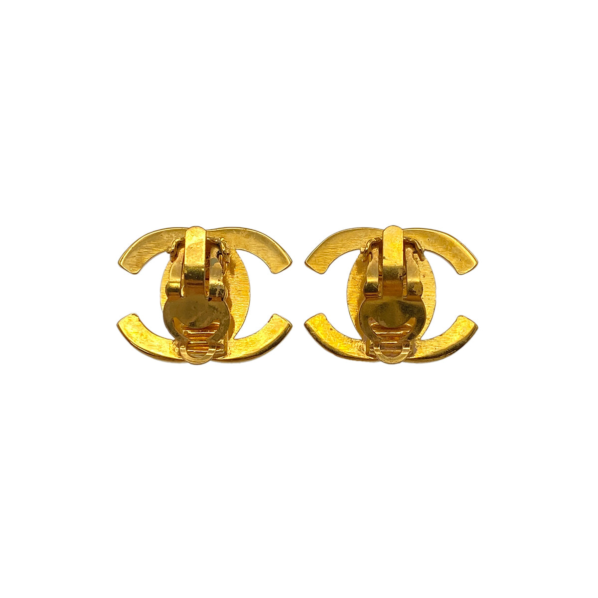 CHANEL VINTAGE EARRINGS TURN LOCK ACCESSORY 95A 90271858