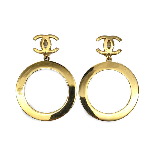 CHANEL VINTAGE EARRINGS COCOMARK HOOP ACCESSORY 90271862