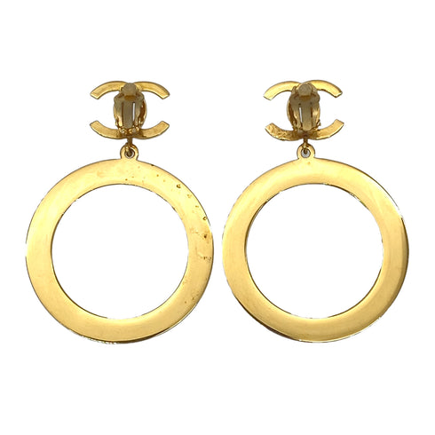 CHANEL VINTAGE EARRINGS COCOMARK HOOP ACCESSORY 90271862 - PURPOSE
