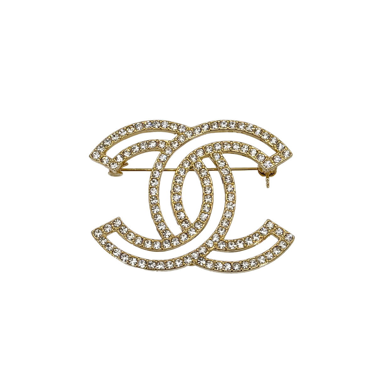 CHANEL COCOMARK BROOCH LOGO RHINESTONE ACCESSORY 05A 90271864