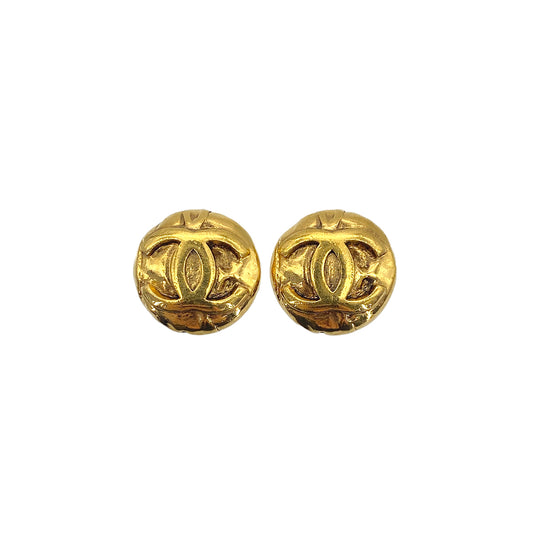 CHANEL VINTAGE EARRINGS COCOMARK ROUND ACCESSORY 96A 90271866