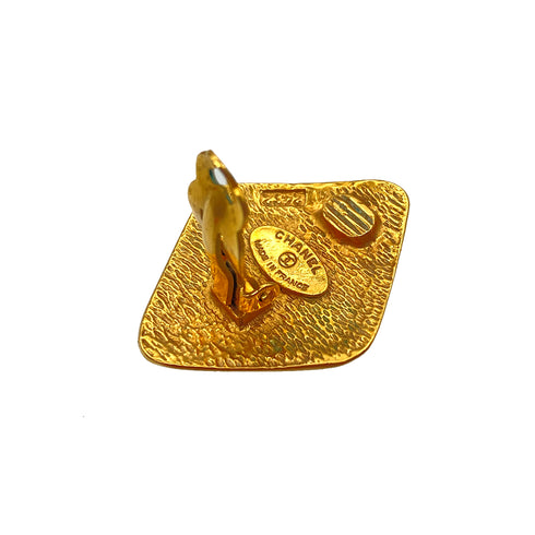 CHANEL VINTAGE EARRINGS COCOMARK DIAMOND GOLD ACCESSORY 90271872 - PURPOSE