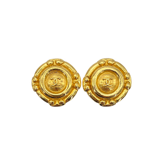 CHANEL VINTAGE EARRINGS COCOMARK ROUND ACCESSORY 90271879