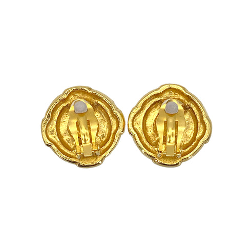CHANEL VINTAGE EARRINGS COCOMARK ROUND ACCESSORY 90271879 - PURPOSE