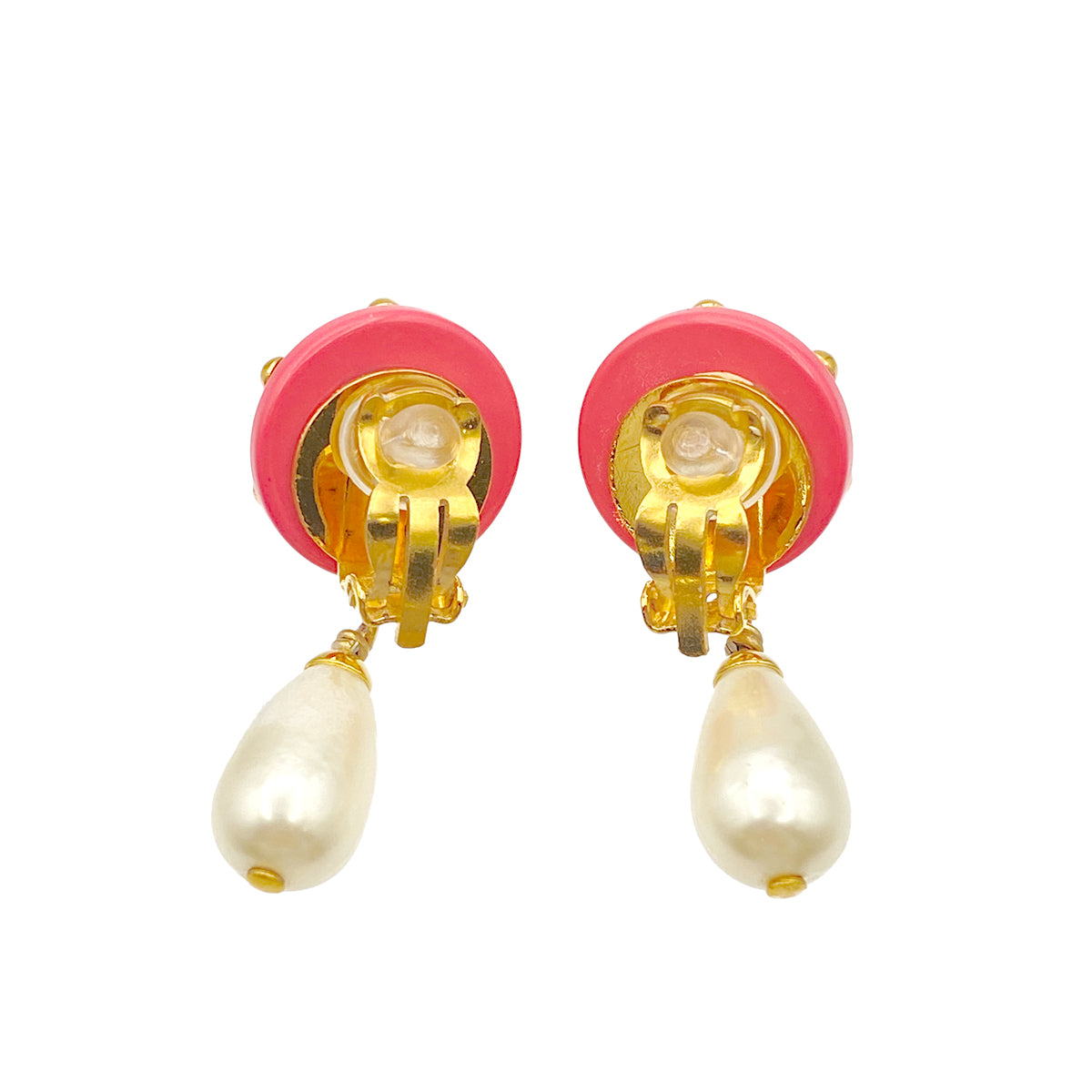 CHANEL VINTAGE EARRINGS COCOMARK FAUX PEARL ACCESSORY 96C 90271881