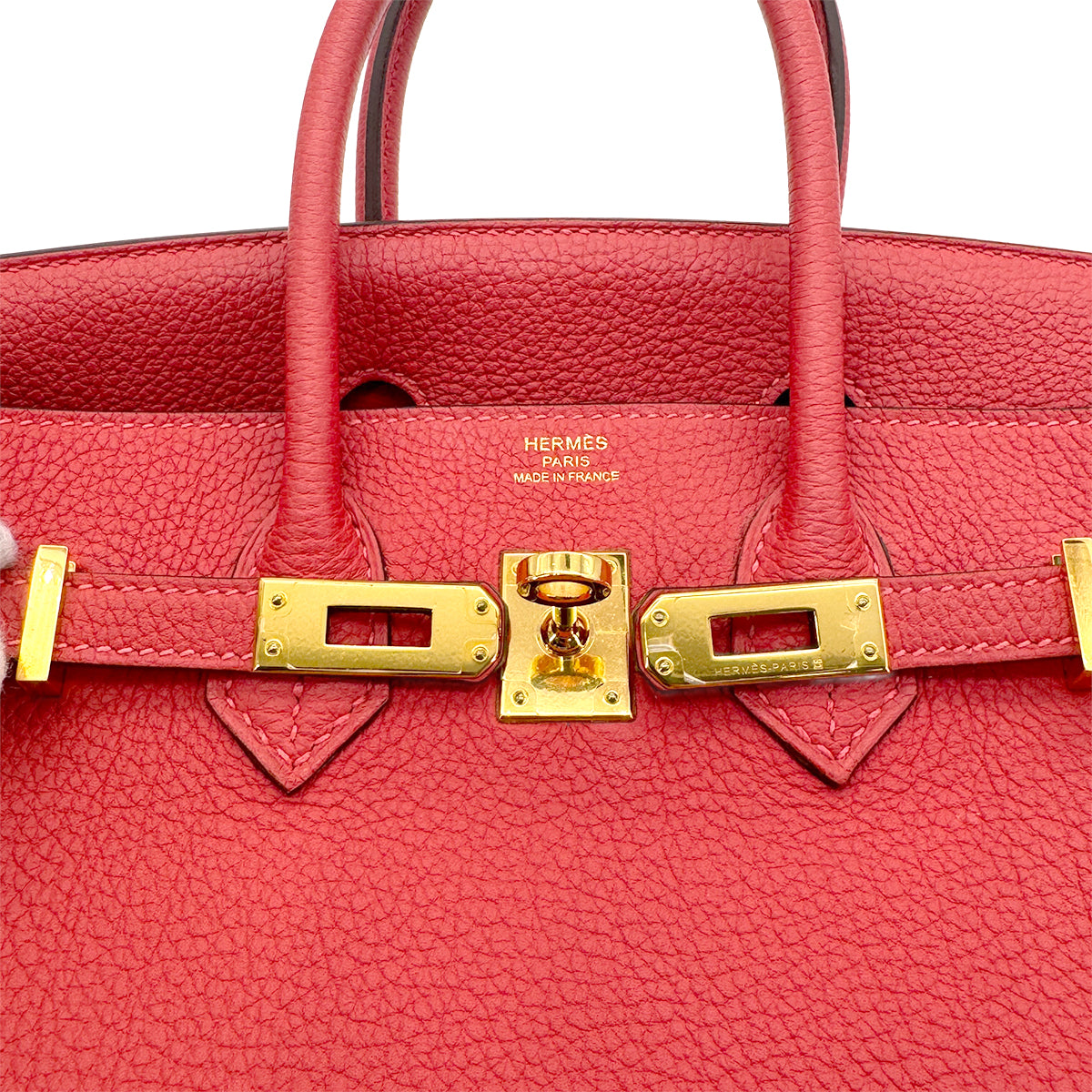 HERMES BIRKIN 25 ROUGE PIVOINE TOGO HAND BAG T GHW 90271911