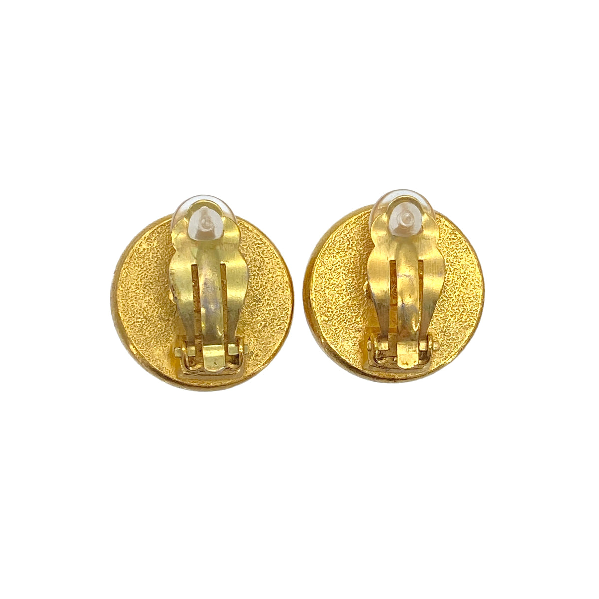CHANEL VINTAGE EARRINGS LOGO FAUX PEARL ACCESSORY 94P 90271915
