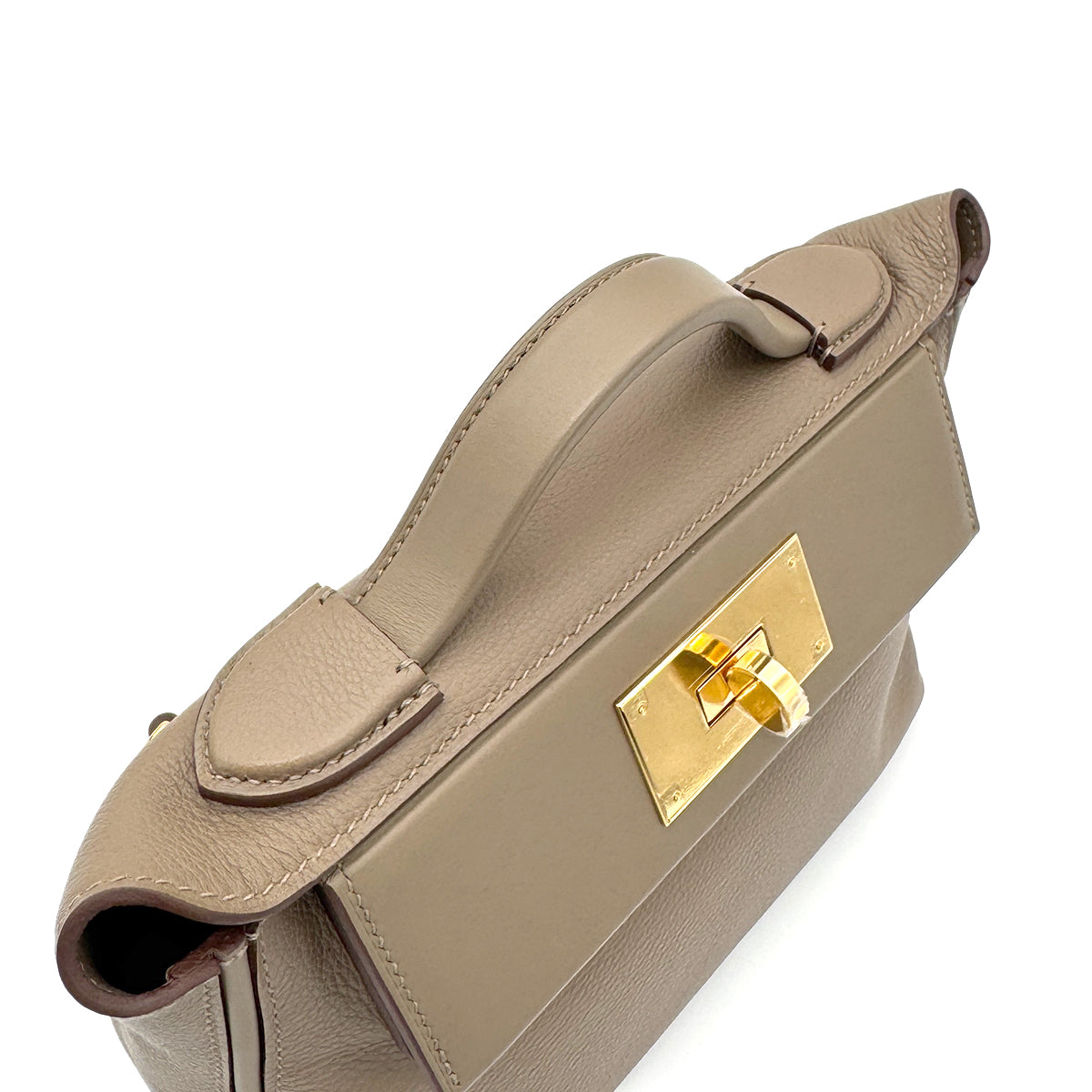 HERMES SAC 24/24 21 MINI VAN QUATRE ETOUPE EVERCOLOR SWIFT HAND BAG B 90271920