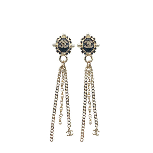 CHANEL EARRINGS RHINESTONE FAKEPEARL COCOMARK ACCESSORY B22P 90271926 - PURPOSE