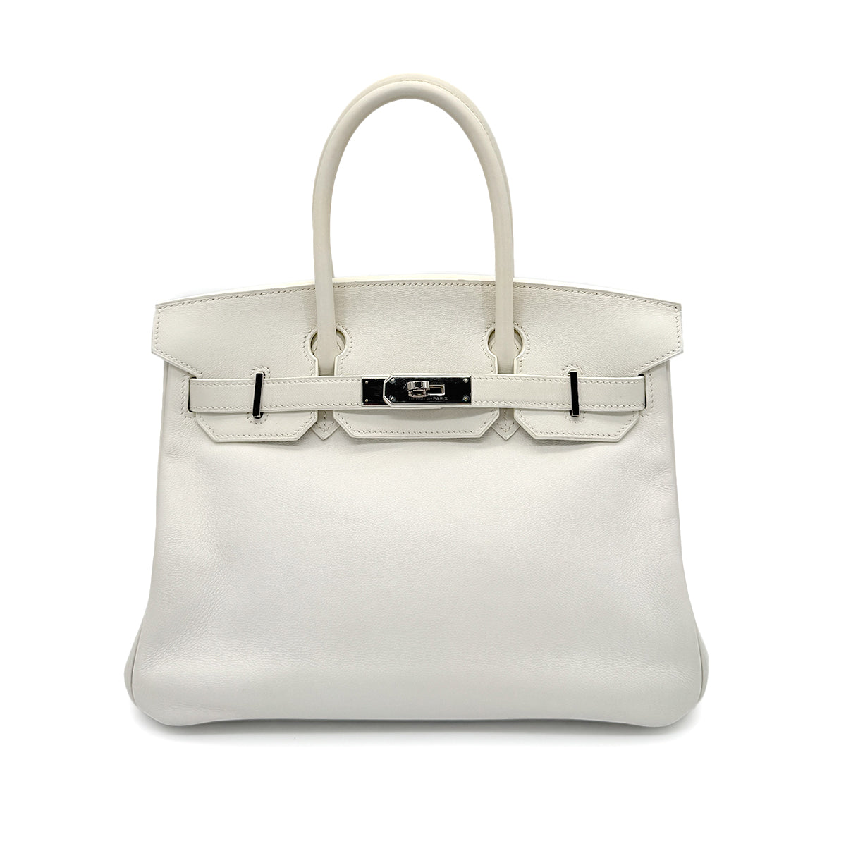 HERMES BIRKIN 30 WHITE SWIFT HAND BAG ▢L SHW 90271929