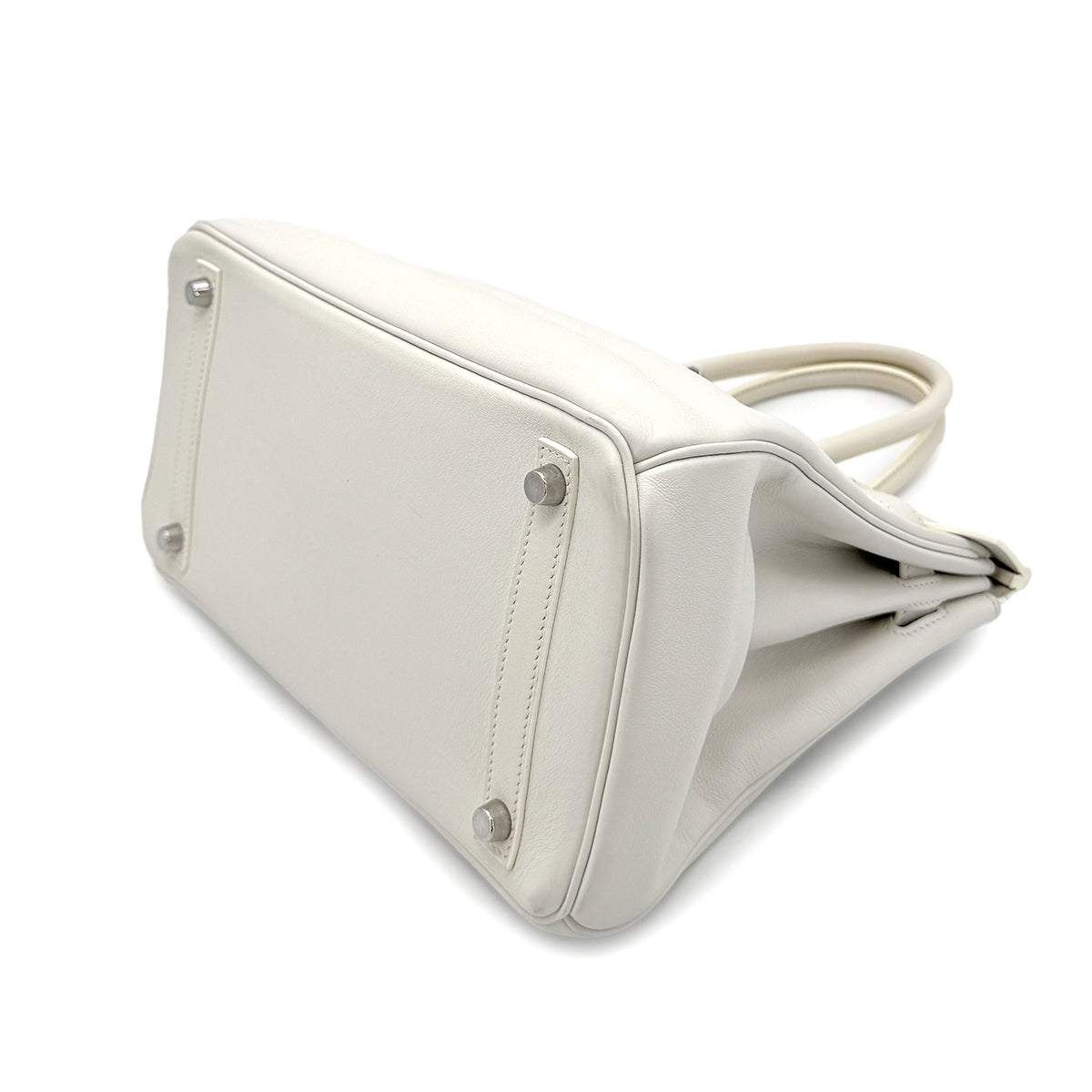 HERMES BIRKIN 30 WHITE SWIFT HAND BAG ▢L SHW 90271929