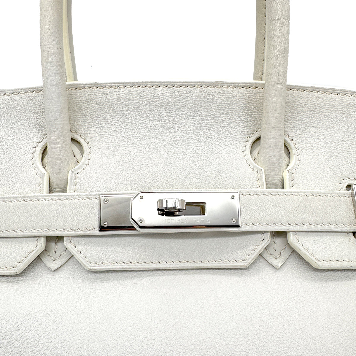 HERMES BIRKIN 30 WHITE SWIFT HAND BAG ▢L SHW 90271929