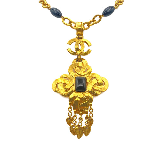 CHANEL VINTAGE NECKLACE COLORSTONE ACCESSORY 95P 90271930