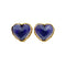 CHANEL VINTAGE EARRINGS HEART STONE BLUE ACCESSORY 28 90271946 - PURPOSE