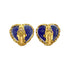 CHANEL VINTAGE EARRINGS HEART STONE BLUE ACCESSORY 28 90271946 - PURPOSE