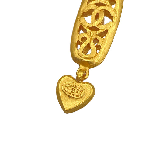 CHANEL VINTAGE EARRINGS COCOMARK HEART SWING ACCESSORY 95P 90271953 - PURPOSE