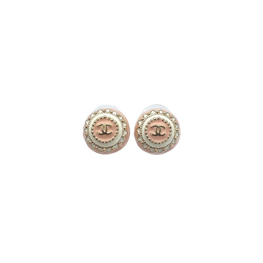CHANEL EARRINGS COCOMARK CIRCLE PINK ACCESSORY B18V 90271961