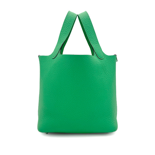HERMES PICOTIN LOCK PM VERT COMICS TAURILLON CLEMENCE HAND BAG U 90271978