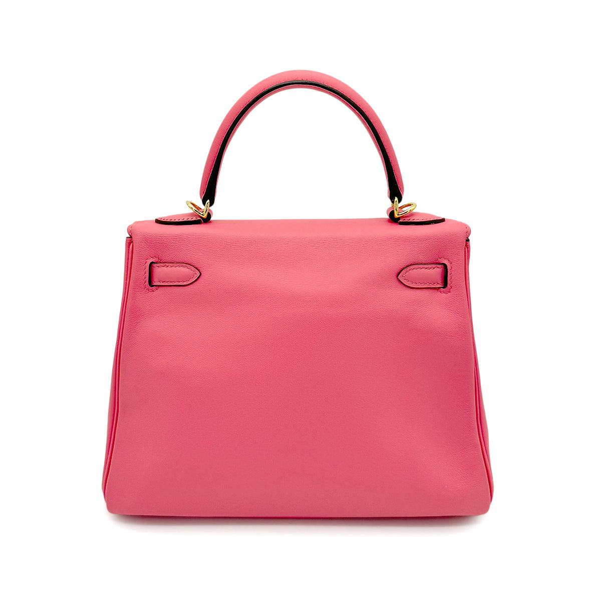 HERMES KELLY 25 RETOURNE ROSE AZALEE SWIFT HAND SHOULDER BAG C GHW 90271984