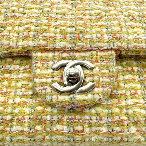 CHANEL CHAIN SHOULDER BAG YELLOW GREEN TWEED 90271986 - PURPOSE