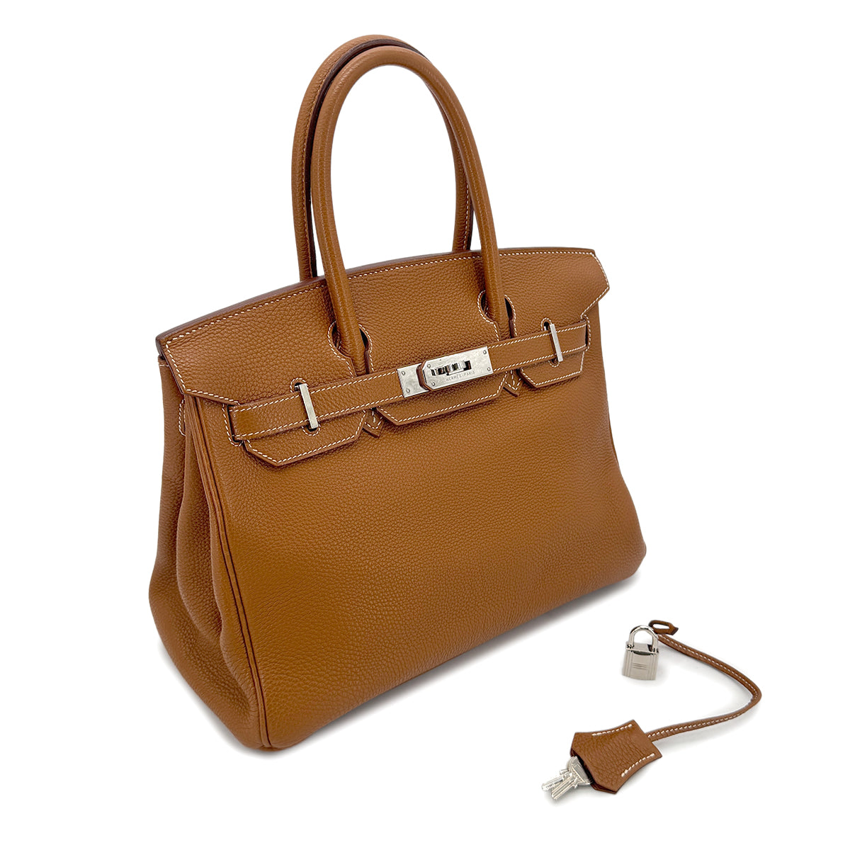 HERMES BIRKIN 30 GOLD TOGO HAND BAG □G SGW 90272294