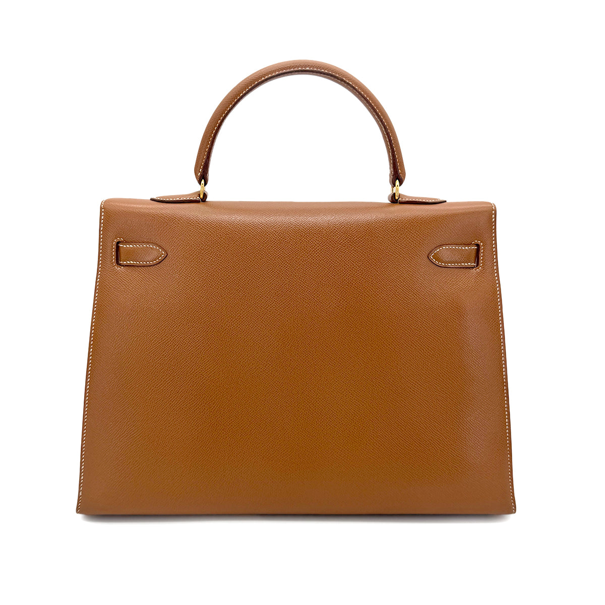 HERMES KELLY 35 SELLIER GOLD COUCHVEL HAND SHOULDER BAG □V GHW 90272306