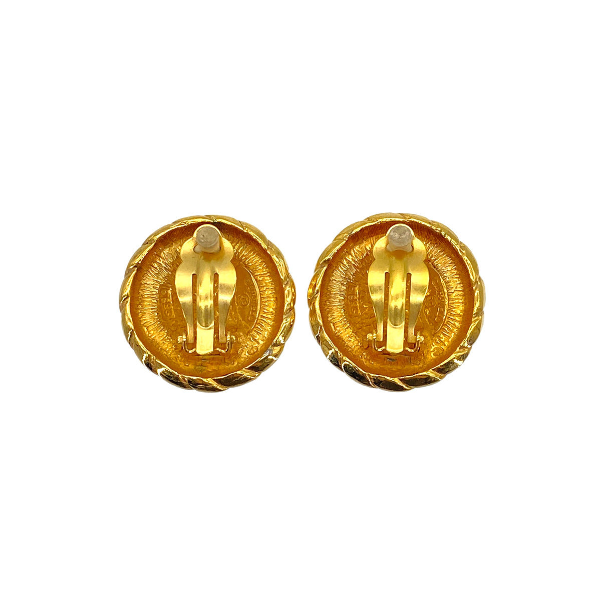 CHANEL VINTAGE EARRINGS COCOMARK ROUND ACCESSORY 90272314