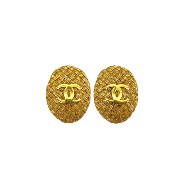 CHANEL VINTAGE EARRINGS COCOMARK OVAL ACCESSORY 29 90272320 - PURPOSE