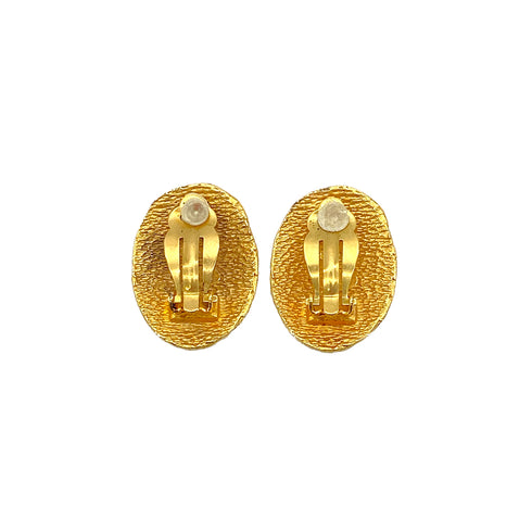 CHANEL VINTAGE EARRINGS COCOMARK OVAL ACCESSORY 29 90272320 - PURPOSE