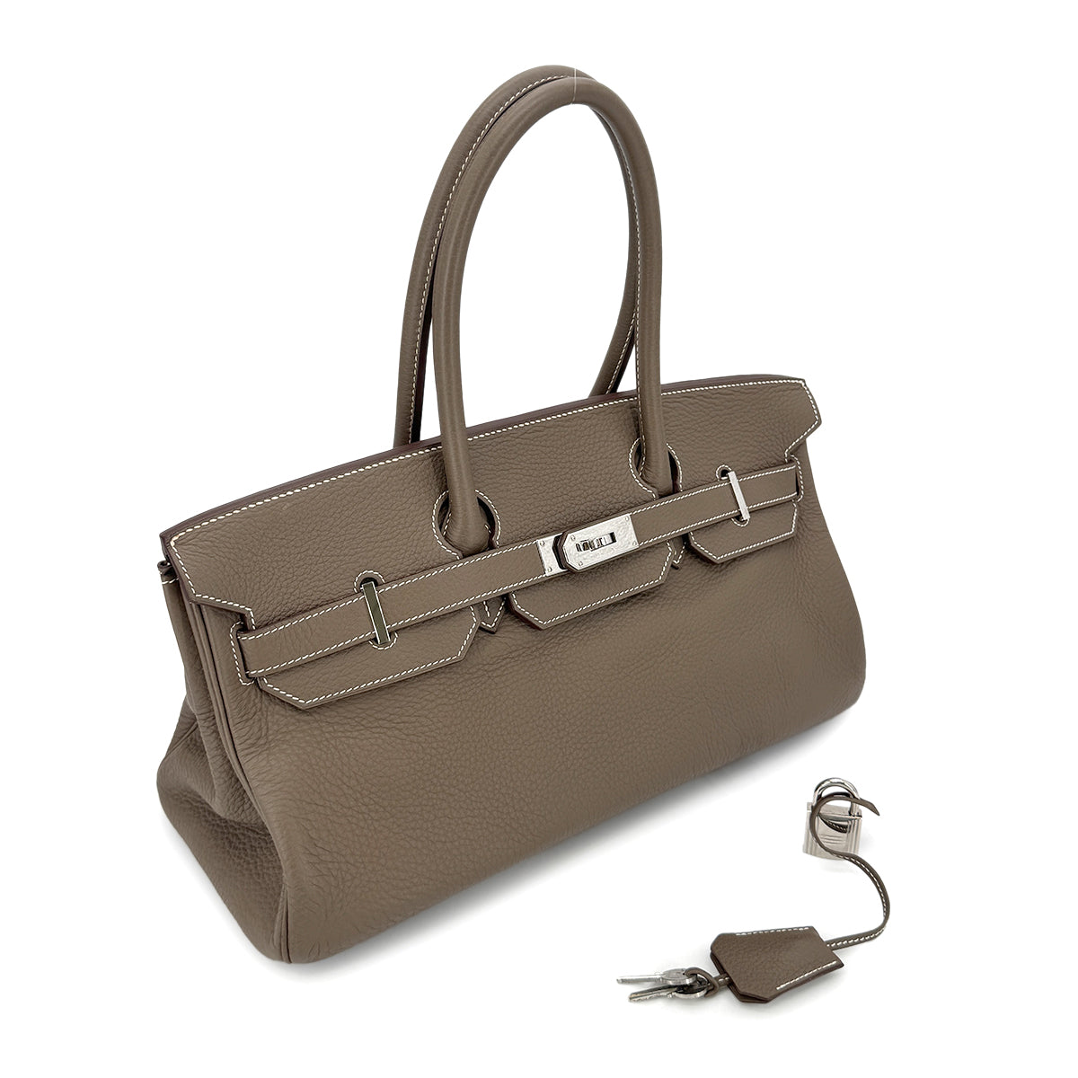 HERMES SHOULDER BIRKIN 42 ETOUPE TOGO HAND BAG □M SHW 90272321