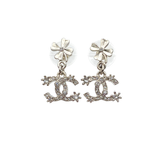 CHANEL EARRINGS RHINESTONE COCOMARK ACCESSORY P23P 90272323