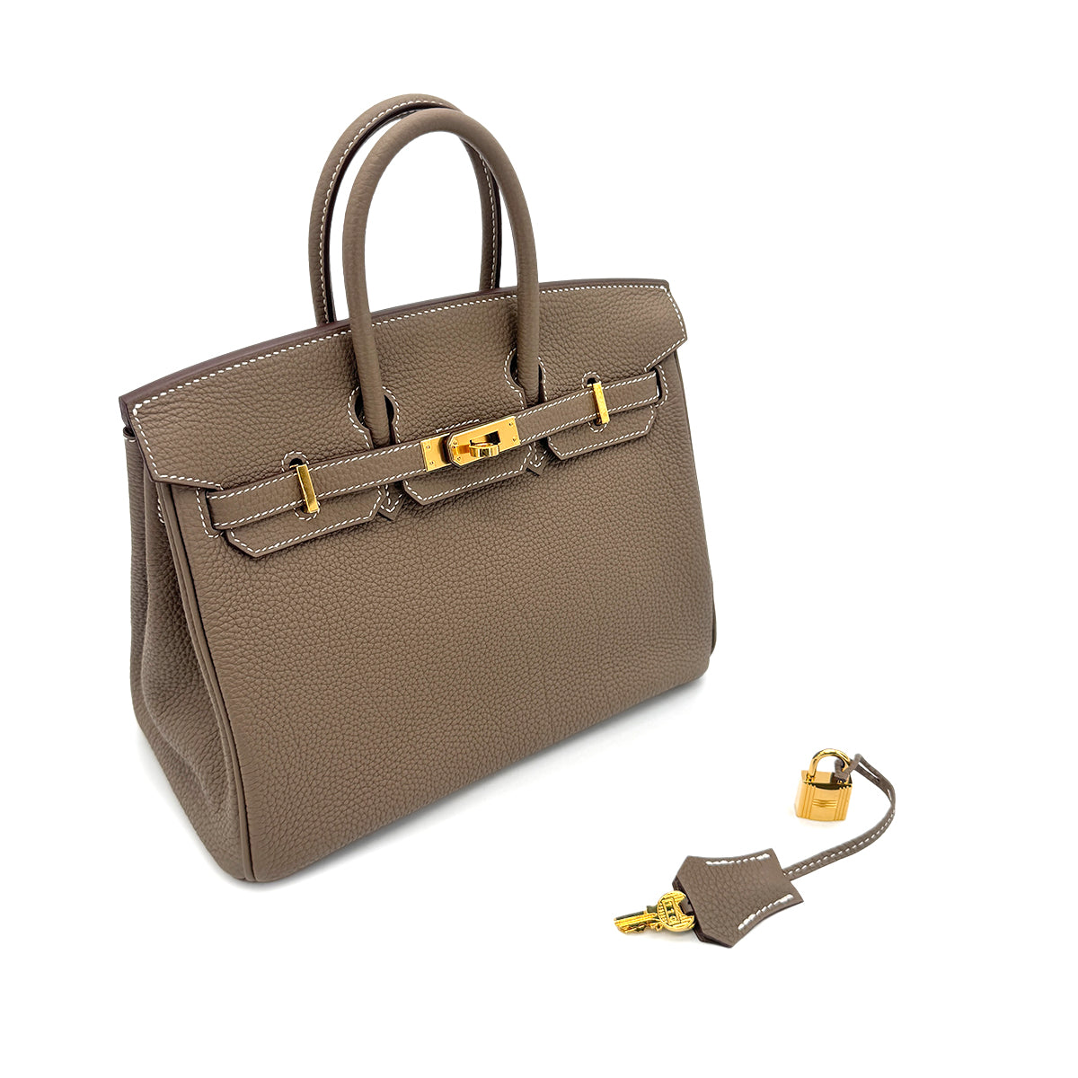 HERMES BIRKIN 25 ETOUPE TOGO HAND BAG Z GHW 90272340