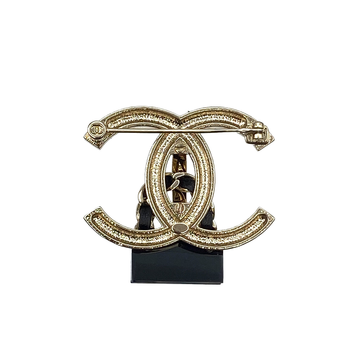 CHANEL COCOMARK BROOCH BAG MOTIF RHINESTONE BLACK ACCESSORY B23C 90272346