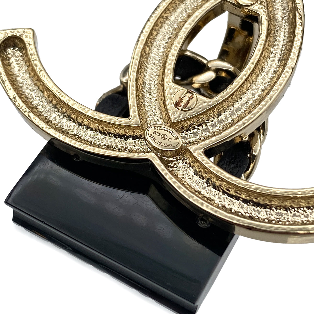 CHANEL COCOMARK BROOCH BAG MOTIF RHINESTONE BLACK ACCESSORY B23C 90272346