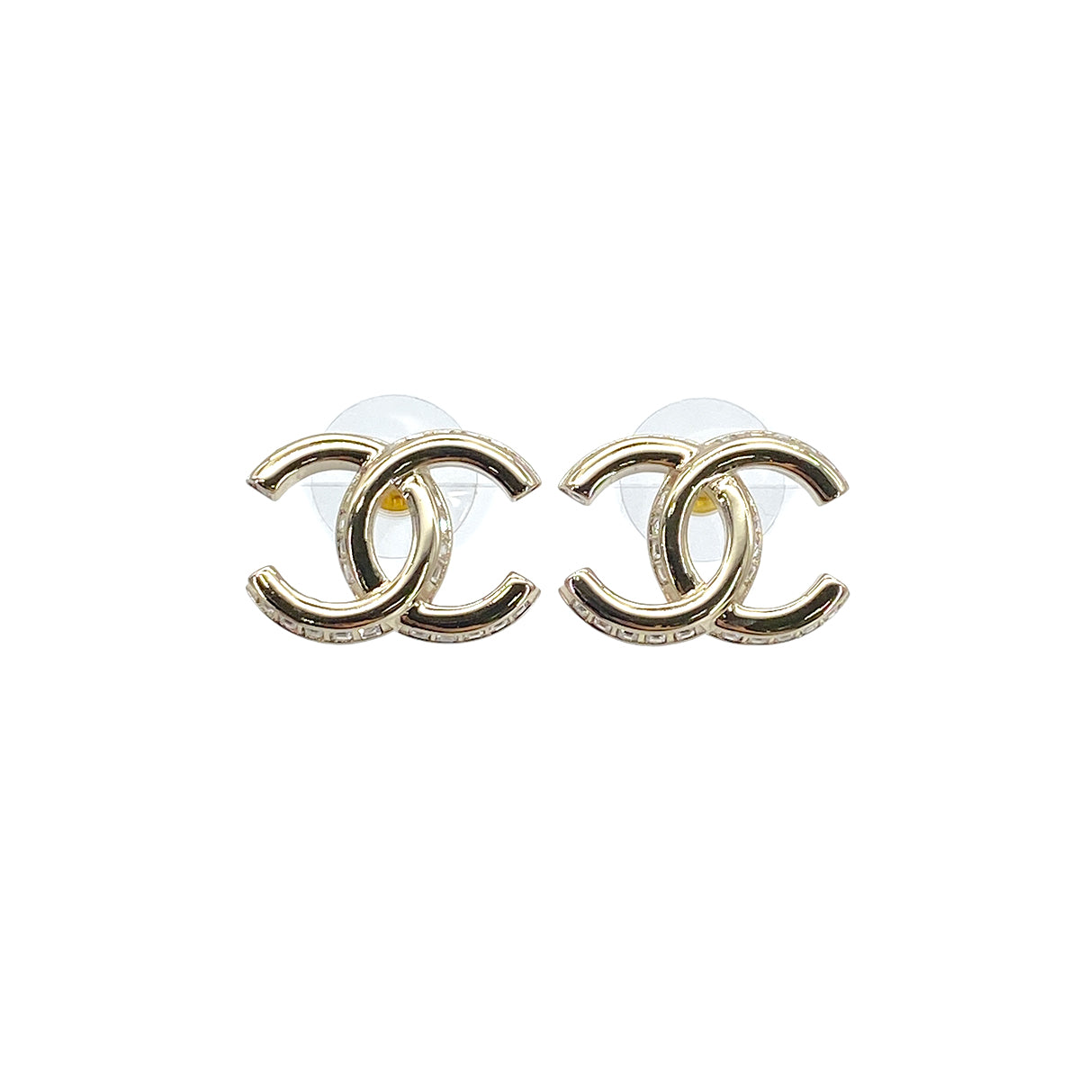 CHANEL EARRINGS COCOMARK RHINESTONE ACCESSORY B23B 90272347