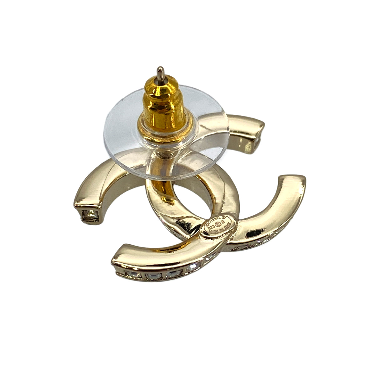 CHANEL EARRINGS COCOMARK RHINESTONE ACCESSORY B23B 90272347