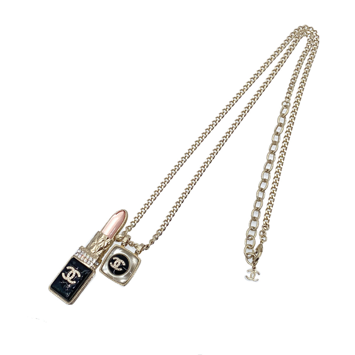 CHANEL NECKLACE LIP MOTIF COCOMARK RHINESTONE ACCESSORY A22C 90272361