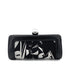 CHANEL VINTAGE CLUTCH BAG BLACK LAMB SKIN SILK 90272489 - PURPOSE