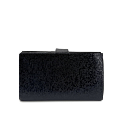 CHANEL VINTAGE BIFOLD LONG WALLET COCOMARK BLACK CAVIAR SKIN 90272491 - PURPOSE