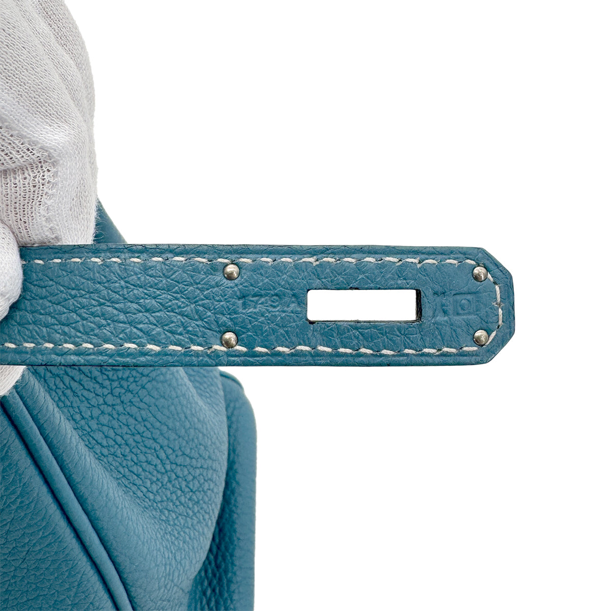 HERMES KELLY 32 RETOURNE BLUE JEAN TOGO HAND SHOULDER BAG □O SHW 90291266