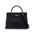 HERMES KELLY 32 RETOURNE BLACK TOGO HAND SHOULDER BAG □F GHW 90272497 - PURPOSE