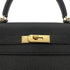 HERMES KELLY 32 RETOURNE BLACK TOGO HAND SHOULDER BAG □F GHW 90272497 - PURPOSE