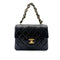 CHANEL VINTAGE MINI MATELASSE CHAIN SHOULDER BAG BLACK LAMB SKIN 90272501 - PURPOSE