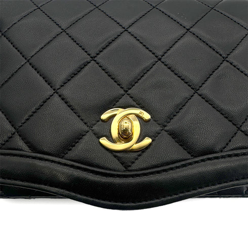 CHANEL VINTAGE MINI MATELASSE CHAIN SHOULDER BAG BLACK LAMB SKIN 90272501 - PURPOSE