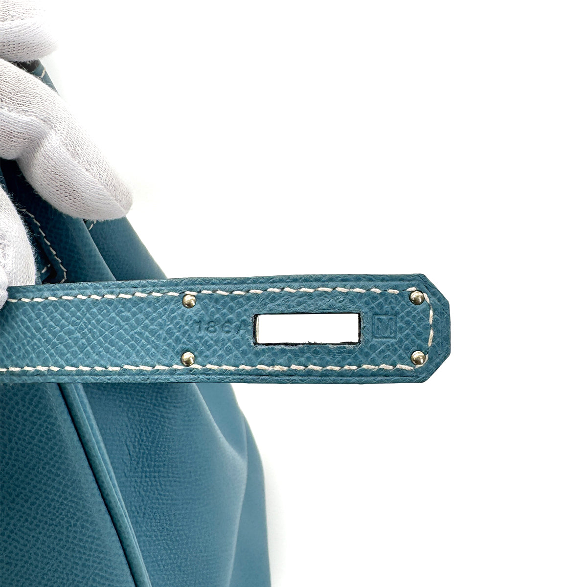 HERMES BIRKIN 35  BLUE JEAN EPSOM HAND BAG □M SHW 90272502